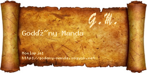 Godány Manda névjegykártya